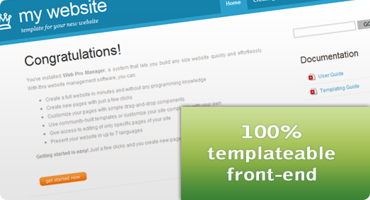 Templateable front-end