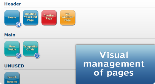 Visual management of pages